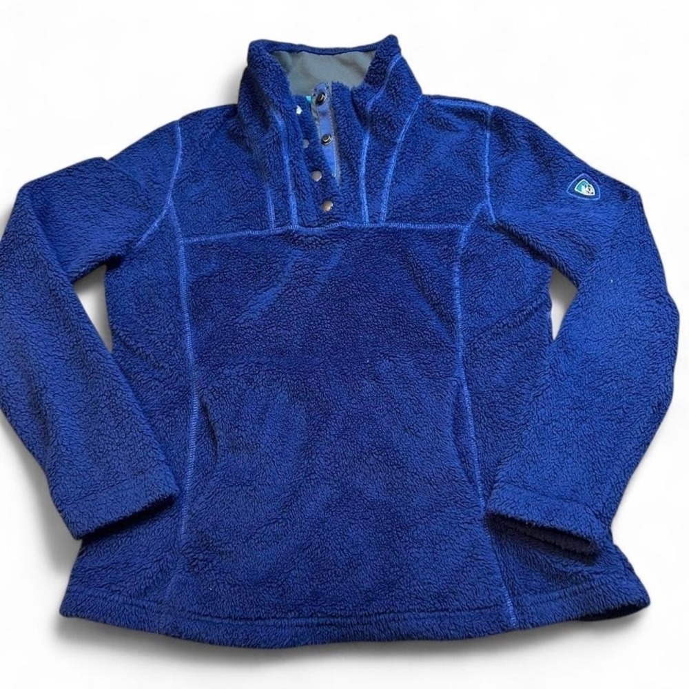 Kuhl Fleece Pullover Mock Neck Long Sleeve Hand Warmer Pocket Women‎ small